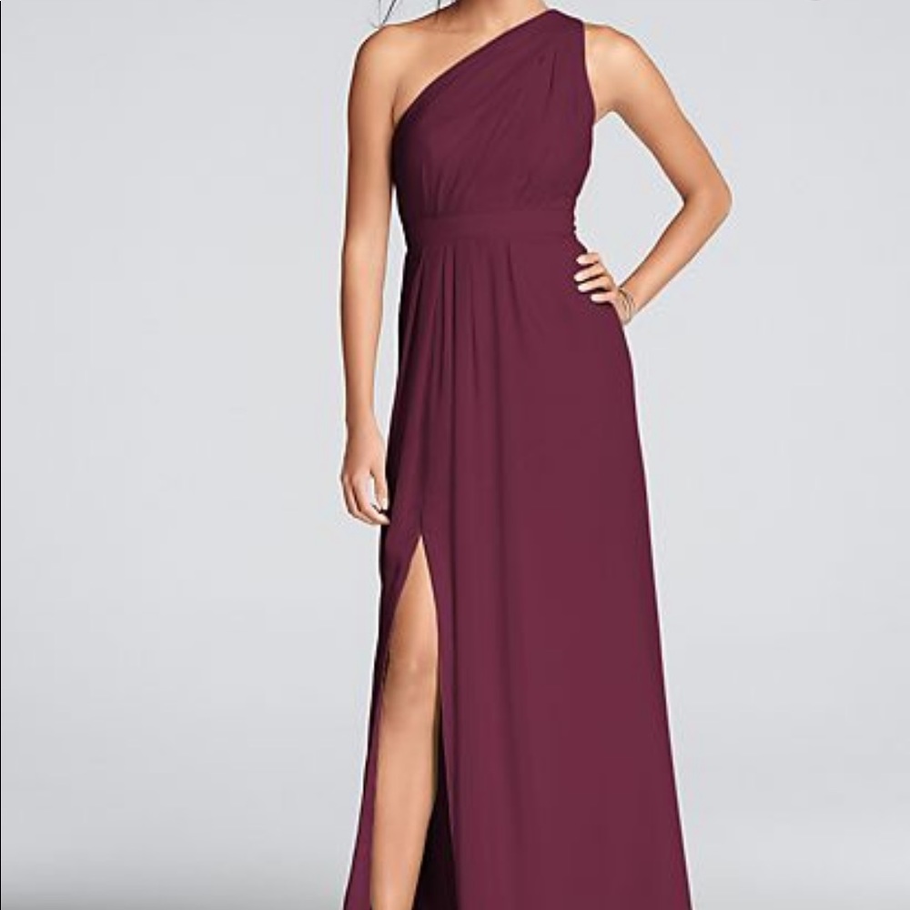 COPY - David’s Bridal One-Shoulder Chiffon Dress